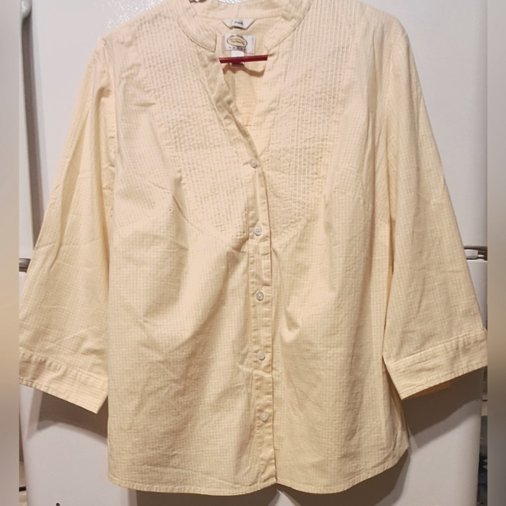 Talbot's Woman Stretch YELLOW Top 1X